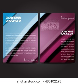 Vector brochure template design, A4 size with colorful wavy polygonal pattern. Professional business flyer template or corporate banner design, can be use for publishing, print and presentation.