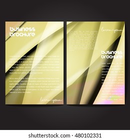 Vector brochure template design, A4 size with colorful wavy polygonal pattern. Professional business flyer template or corporate banner design, can be use for publishing, print and presentation.