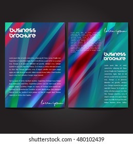 Vector brochure template design, A4 size with colorful wavy polygonal pattern. Professional business flyer template or corporate banner design, can be use for publishing, print and presentation.