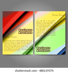 Vector brochure template design, A4 size with colorful wavy polygonal pattern. Professional business flyer template or corporate banner design, can be use for publishing, print and presentation.