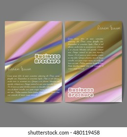 Vector brochure template design, A4 size with colorful wavy polygonal pattern. Professional business flyer template or corporate banner design, can be use for publishing, print and presentation.