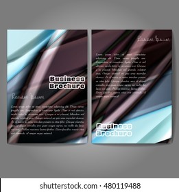 Vector brochure template design, A4 size with colorful wavy polygonal pattern. Professional business flyer template or corporate banner design, can be use for publishing, print and presentation.