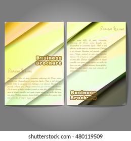 Vector brochure template design, A4 size with colorful wavy polygonal pattern. Professional business flyer template or corporate banner design, can be use for publishing, print and presentation.