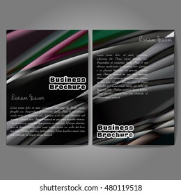 Vector brochure template design, A4 size with colorful wavy polygonal pattern. Professional business flyer template or corporate banner design, can be use for publishing, print and presentation.