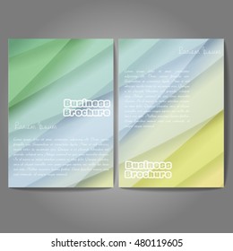 Vector brochure template design, A4 size with colorful wavy polygonal pattern. Professional business flyer template or corporate banner design, can be use for publishing, print and presentation.
