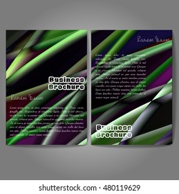 Vector brochure template design, A4 size with colorful wavy polygonal pattern. Professional business flyer template or corporate banner design, can be use for publishing, print and presentation.