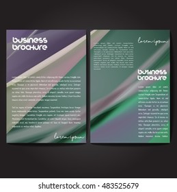 Vector brochure template design, A4 size with colorful wavy polygonal pattern. Professional business flyer template or corporate banner design, can be use for publishing, print and presentation.