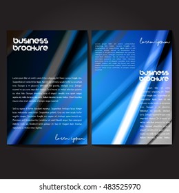 Vector brochure template design, A4 size with colorful wavy polygonal pattern. Professional business flyer template or corporate banner design, can be use for publishing, print and presentation.