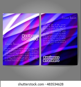 Vector brochure template design, A4 size with colorful wavy polygonal pattern. Professional business flyer template or corporate banner design, can be use for publishing, print and presentation.