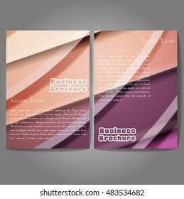 Vector brochure template design, A4 size with colorful wavy polygonal pattern. Professional business flyer template or corporate banner design, can be use for publishing, print and presentation.