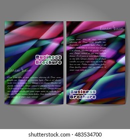 Vector brochure template design, A4 size with colorful wavy polygonal pattern. Professional business flyer template or corporate banner design, can be use for publishing, print and presentation.