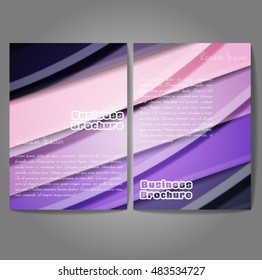 Vector brochure template design, A4 size with colorful wavy polygonal pattern. Professional business flyer template or corporate banner design, can be use for publishing, print and presentation.