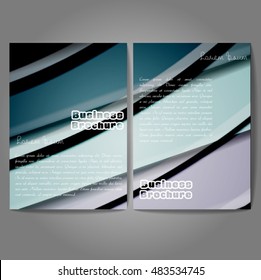 Vector brochure template design, A4 size with colorful wavy polygonal pattern. Professional business flyer template or corporate banner design, can be use for publishing, print and presentation.