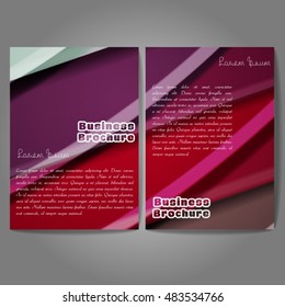 Vector brochure template design, A4 size with colorful wavy polygonal pattern. Professional business flyer template or corporate banner design, can be use for publishing, print and presentation.