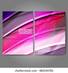 Vector brochure template design, A4 size with colorful wavy polygonal pattern. Professional business flyer template or corporate banner design, can be use for publishing, print and presentation.