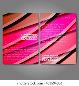 Vector brochure template design, A4 size with colorful wavy polygonal pattern. Professional business flyer template or corporate banner design, can be use for publishing, print and presentation.