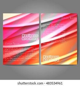 Vector brochure template design, A4 size with colorful wavy polygonal pattern. Professional business flyer template or corporate banner design, can be use for publishing, print and presentation.