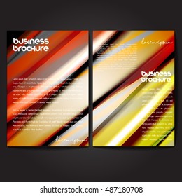 Vector brochure template design, A4 size with colorful wavy polygonal pattern. Professional business flyer template or corporate banner design, can be use for publishing, print and presentation.