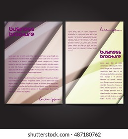 Vector brochure template design, A4 size with colorful wavy polygonal pattern. Professional business flyer template or corporate banner design, can be use for publishing, print and presentation.