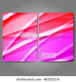 Vector brochure template design, A4 size with colorful wavy polygonal pattern. Professional business flyer template or corporate banner design, can be use for publishing, print and presentation.