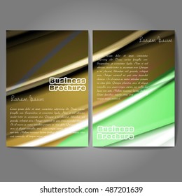 Vector brochure template design, A4 size with colorful wavy polygonal pattern. Professional business flyer template or corporate banner design, can be use for publishing, print and presentation.