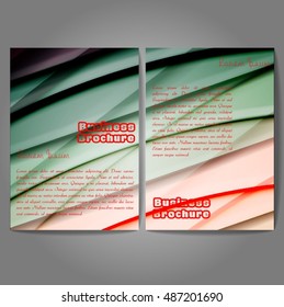 Vector brochure template design, A4 size with colorful wavy polygonal pattern. Professional business flyer template or corporate banner design, can be use for publishing, print and presentation.