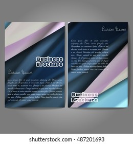 Vector brochure template design, A4 size with colorful wavy polygonal pattern. Professional business flyer template or corporate banner design, can be use for publishing, print and presentation.