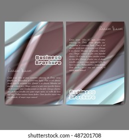 Vector brochure template design, A4 size with colorful wavy polygonal pattern. Professional business flyer template or corporate banner design, can be use for publishing, print and presentation.