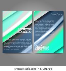 Vector brochure template design, A4 size with colorful wavy polygonal pattern. Professional business flyer template or corporate banner design, can be use for publishing, print and presentation.