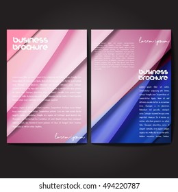 Vector brochure template design, A4 size with colorful wavy polygonal pattern. Professional business flyer template or corporate banner design, can be use for publishing, print and presentation.