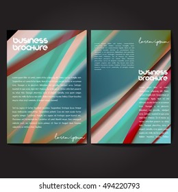 Vector brochure template design, A4 size with colorful wavy polygonal pattern. Professional business flyer template or corporate banner design, can be use for publishing, print and presentation.