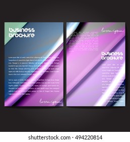 Vector brochure template design, A4 size with colorful wavy polygonal pattern. Professional business flyer template or corporate banner design, can be use for publishing, print and presentation.
