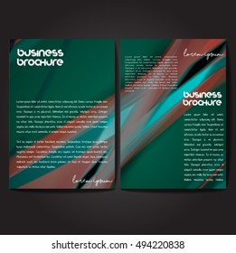 Vector brochure template design, A4 size with colorful wavy polygonal pattern. Professional business flyer template or corporate banner design, can be use for publishing, print and presentation.