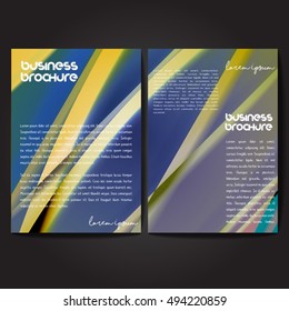 Vector brochure template design, A4 size with colorful wavy polygonal pattern. Professional business flyer template or corporate banner design, can be use for publishing, print and presentation.