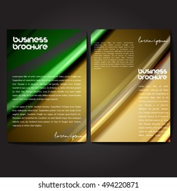 Vector brochure template design, A4 size with colorful wavy polygonal pattern. Professional business flyer template or corporate banner design, can be use for publishing, print and presentation.