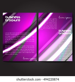 Vector brochure template design, A4 size with colorful wavy polygonal pattern. Professional business flyer template or corporate banner design, can be use for publishing, print and presentation.