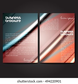 Vector brochure template design, A4 size with colorful wavy polygonal pattern. Professional business flyer template or corporate banner design, can be use for publishing, print and presentation.