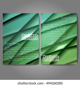 Vector brochure template design, A4 size with colorful wavy polygonal pattern. Professional business flyer template or corporate banner design, can be use for publishing, print and presentation.