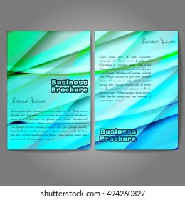 Vector brochure template design, A4 size with colorful wavy polygonal pattern. Professional business flyer template or corporate banner design, can be use for publishing, print and presentation.