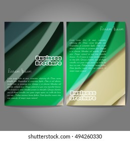 Vector brochure template design, A4 size with colorful wavy polygonal pattern. Professional business flyer template or corporate banner design, can be use for publishing, print and presentation.