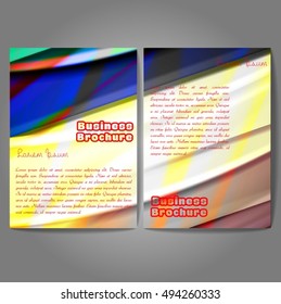 Vector brochure template design, A4 size with colorful wavy polygonal pattern. Professional business flyer template or corporate banner design, can be use for publishing, print and presentation.
