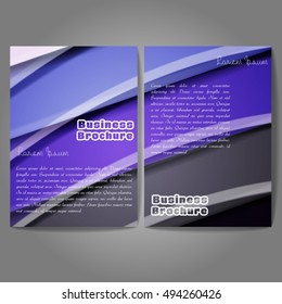 Vector brochure template design, A4 size with colorful wavy polygonal pattern. Professional business flyer template or corporate banner design, can be use for publishing, print and presentation.