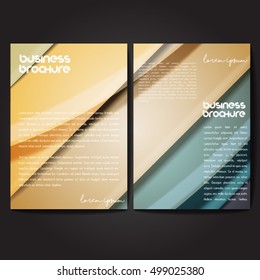 Vector brochure template design, A4 size with colorful wavy polygonal pattern. Professional business flyer template or corporate banner design, can be use for publishing, print and presentation.