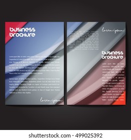 Vector brochure template design, A4 size with colorful wavy polygonal pattern. Professional business flyer template or corporate banner design, can be use for publishing, print and presentation.