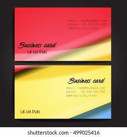 Vector brochure template design, A4 size with colorful wavy polygonal pattern. Professional business flyer template or corporate banner design, can be use for publishing, print and presentation.