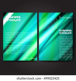 Vector brochure template design, A4 size with colorful wavy polygonal pattern. Professional business flyer template or corporate banner design, can be use for publishing, print and presentation.