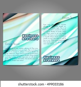 Vector brochure template design, A4 size with colorful wavy polygonal pattern. Professional business flyer template or corporate banner design, can be use for publishing, print and presentation.