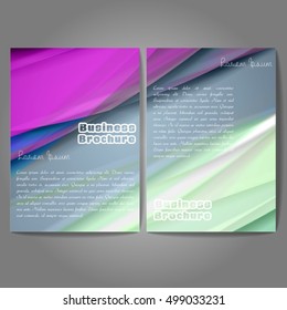 Vector brochure template design, A4 size with colorful wavy polygonal pattern. Professional business flyer template or corporate banner design, can be use for publishing, print and presentation.