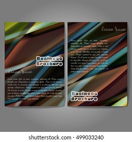 Vector brochure template design, A4 size with colorful wavy polygonal pattern. Professional business flyer template or corporate banner design, can be use for publishing, print and presentation.