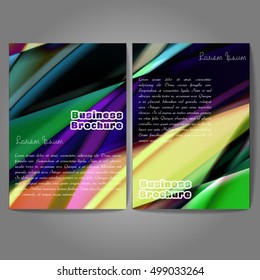 Vector brochure template design, A4 size with colorful wavy polygonal pattern. Professional business flyer template or corporate banner design, can be use for publishing, print and presentation.
